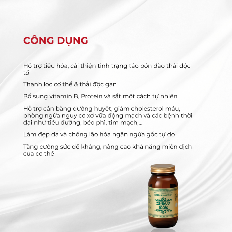 Viên Uống Tảo Xoắn Spirulina Tem Đỏ 2200 Viên Nhật Bản