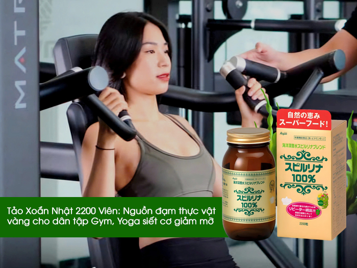 Tảo Xoắn Nhật 2200 Viên: Nguồn đạm thực vật vàng cho dân tập Gym, Yoga siết cơ giảm mỡ