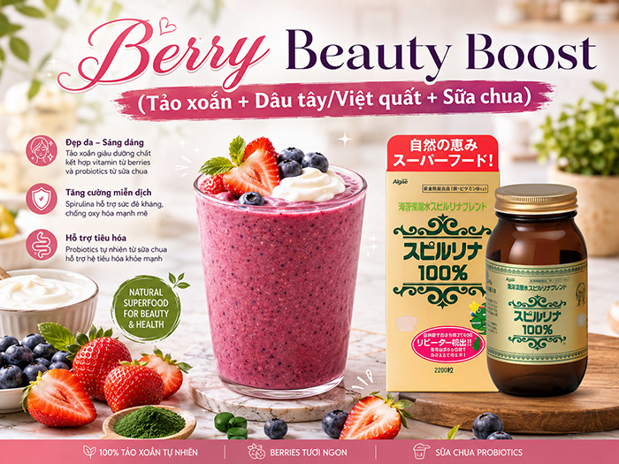 5 Công Thức Smoothie Tảo Xoắn Nhật Thơm Ngon, Không Tanh Cho Cả Nhà