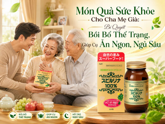 Món quà sức khỏe cho cha mẹ già: Bí quyết bồi bổ thể trạng, giúp cụ ăn ngon, ngủ sâu