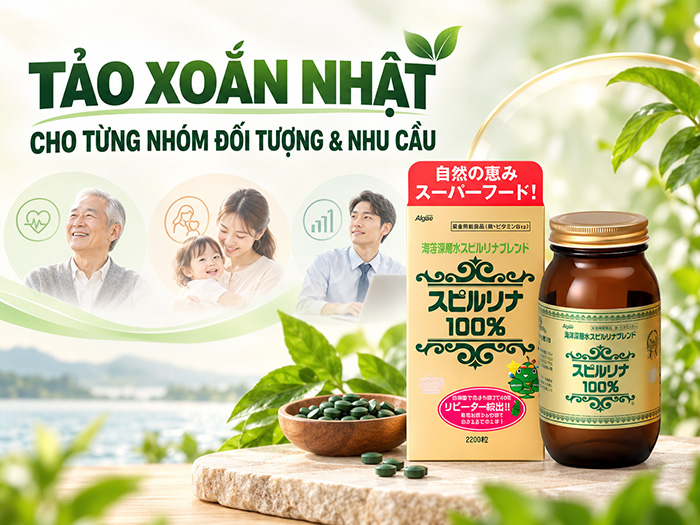 Tảo Xoắn Nhật cho từng nhóm đối tượng & nhu cầu