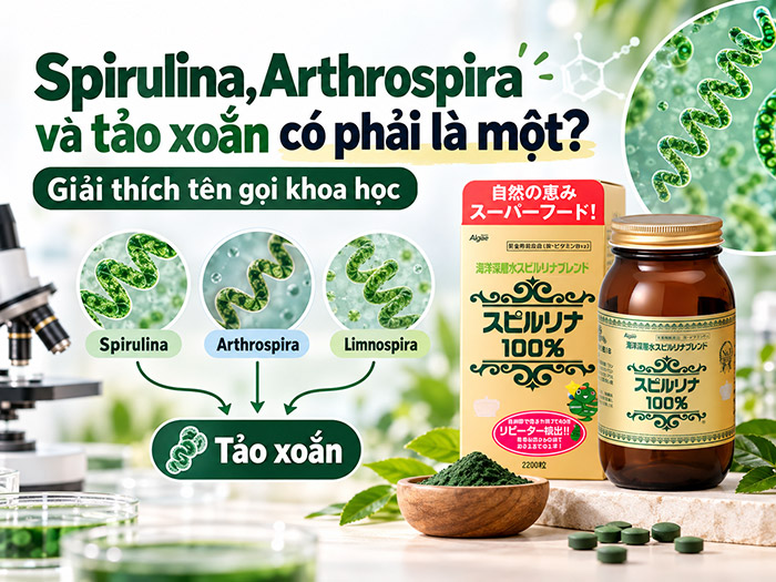 Spirulina, Arthrospira và tảo xoắn có phải là một? Giải thích tên gọi khoa học